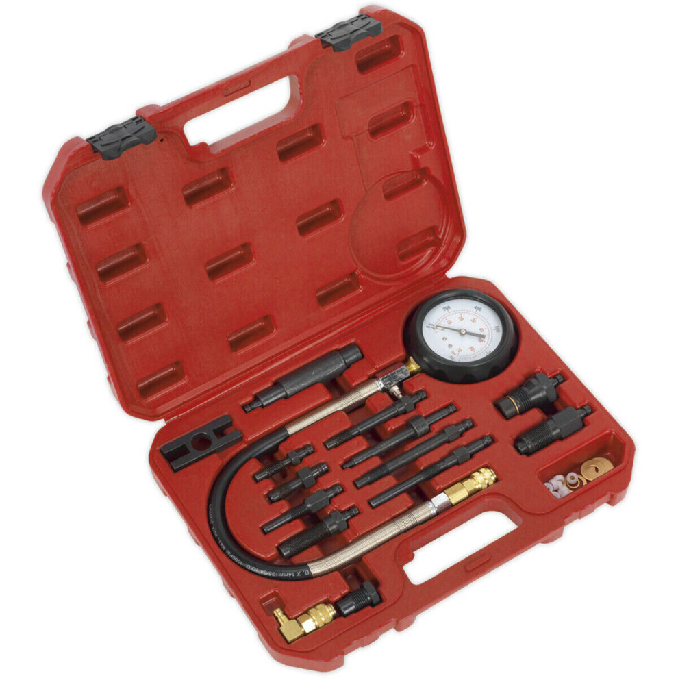 Diesel Engine Compression Test Kit - 60mm Gauge - 400mm Hose - Quick Connector