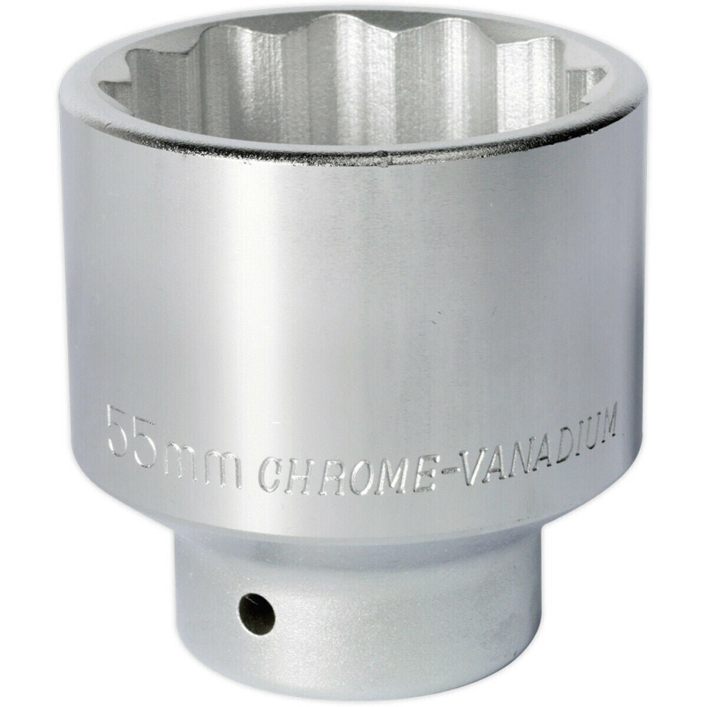 New Loops 55Mm Forged Steel Drive Socket - 3/4" Square Drive - Chrome Vanadium Socket Wrench-Driver-Garage-Inch-Hardened-Tempered-Socket Size 3