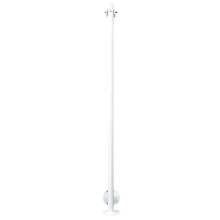 White Two Flanged Mopstick Handrail Support - Swivel Bracket - Mobility Aid