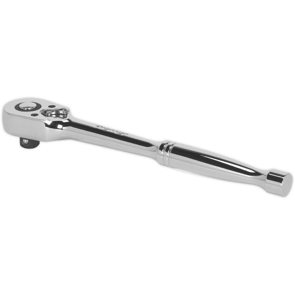 48-Tooth Pear-Head Ratchet Wrench - 3/8 Inch Sq Drive - Flip Reverse Mechanism