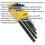 Loops 9 Piece Ball-End Hex Key Set - Imperial Sizing - 30 Degree Angled Drive 2