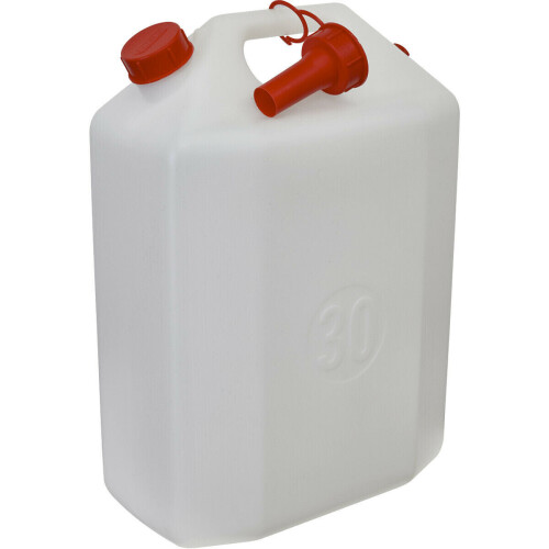 Loops 30L Plastic Water Container - Screw Cap - Inner Sealing Plug - Pouring Spout