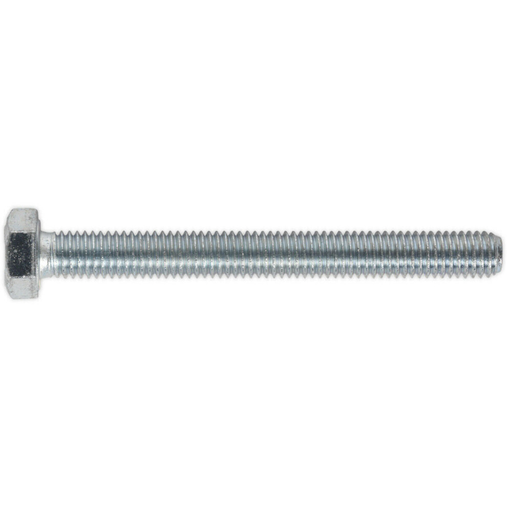 50 PACK HT Setscrew - M8 x 75mm - Grade 8.8 Zinc - Fully Threaded - DIN 933