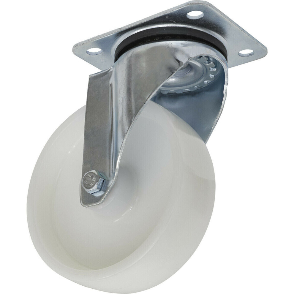 125Mm Swivel Plate Castor Wheel - 40Mm Tread - Non-Marking Polyamide Wheel 5056581915153