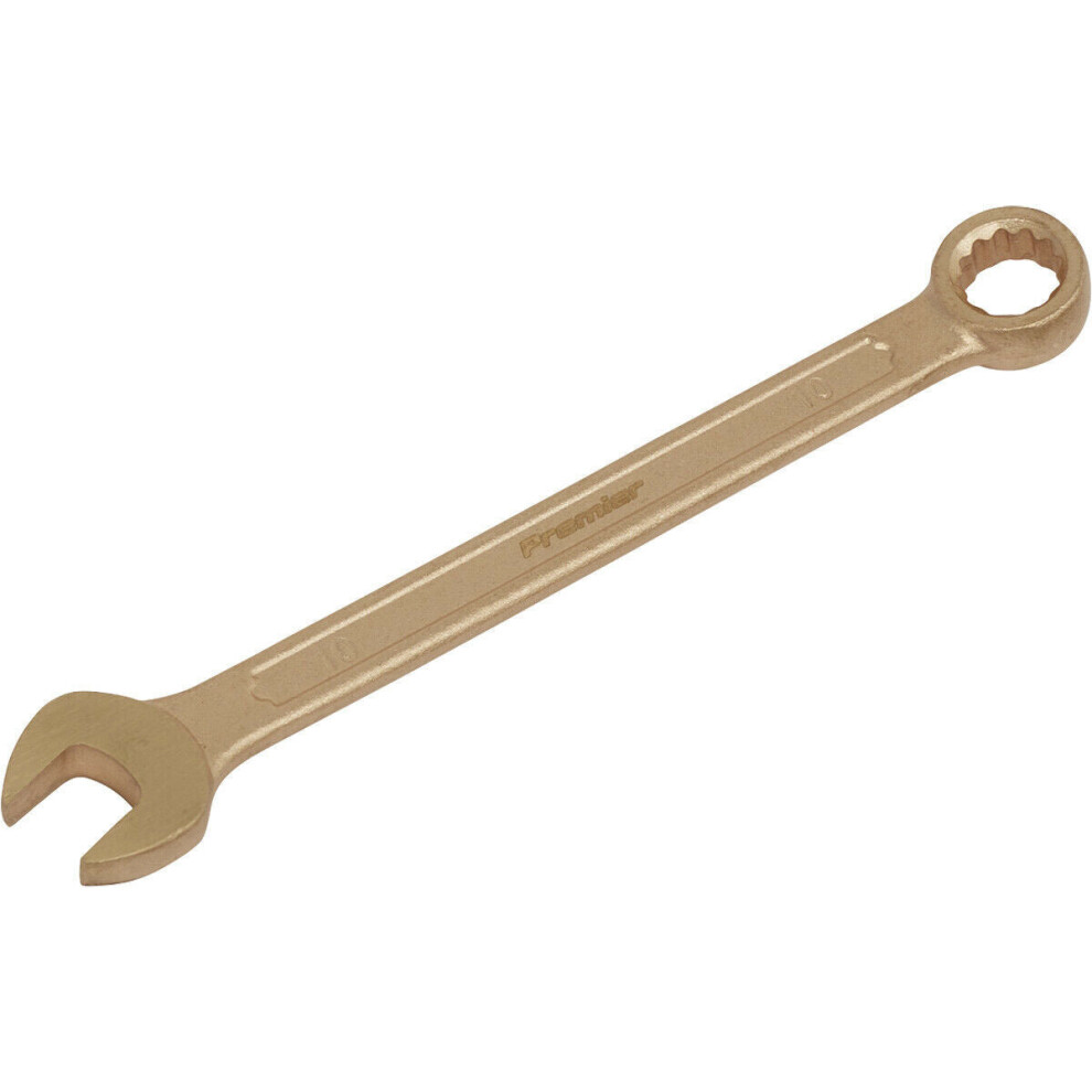Loops 10Mm Non-Sparking Combination Spanner - Open-End & 12-Point Walldrive Ring