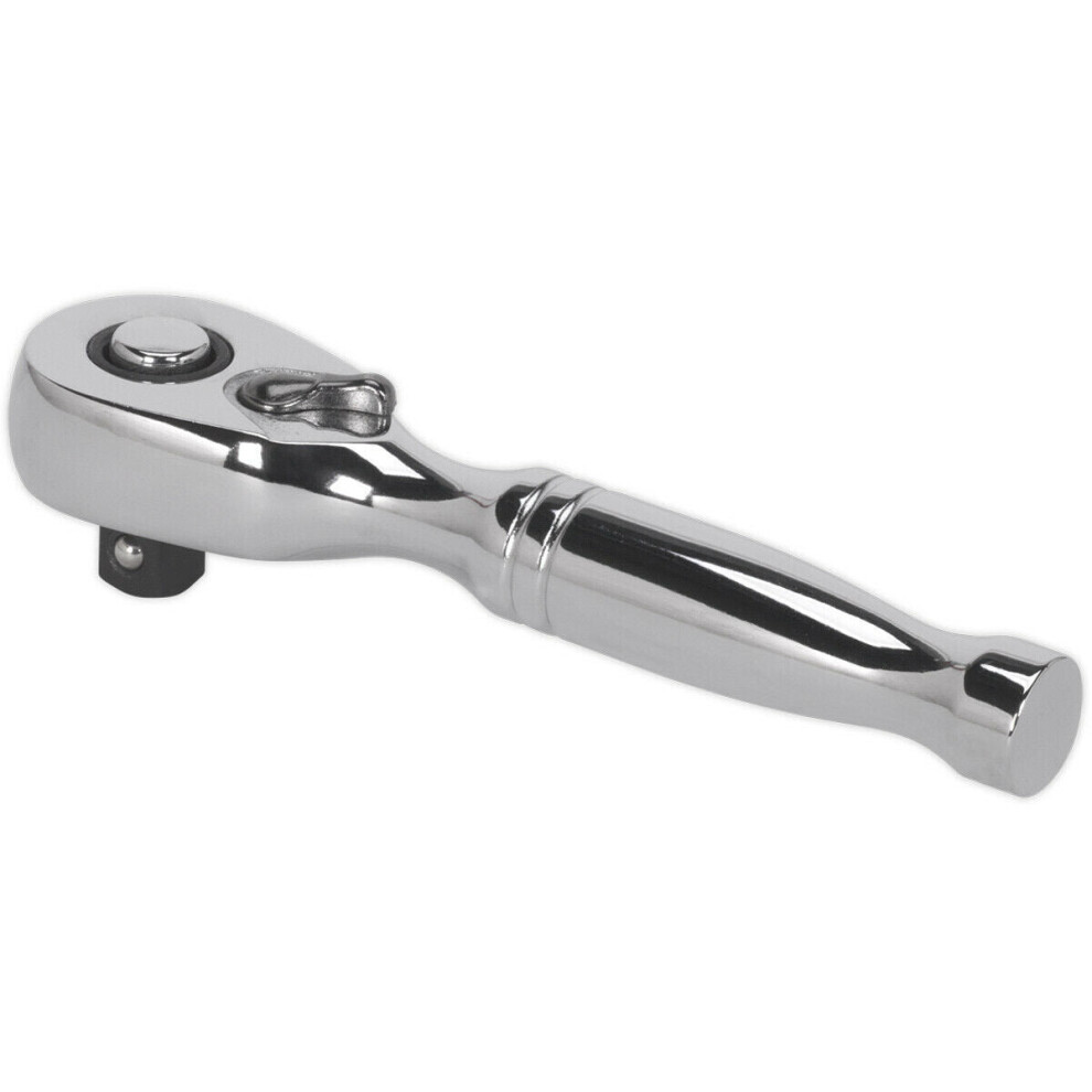 48-Tooth Stubby Pear-Head Ratchet Wrench - 1/4 Inch Sq Drive - Flip Reverse 5056524250020