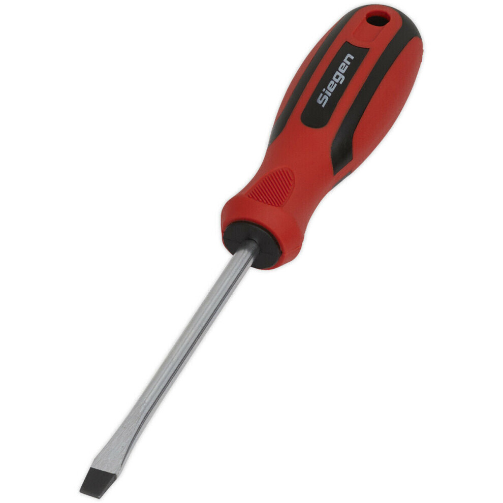 Slotted 6 x 100mm Screwdriver with Soft Grip Handle - Chrome Vanadium Shaft-image-OPC-P8WKQVX-NEW