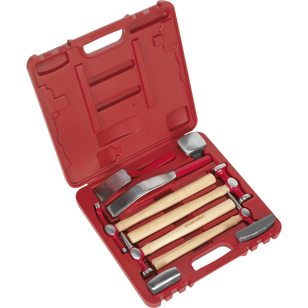 9 Piece Drop Forged Panel Beating Set - Hickory Shafts - Drop Forged Steel