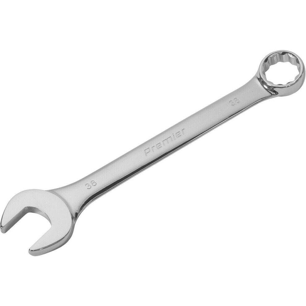 38Mm Extra Large Combination Spanner - Open Ended & 12 Point Metric Ring Wrench 5056524248713