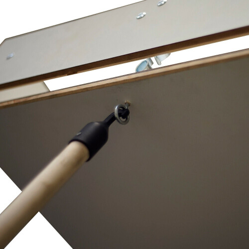 Loops 3 Section FIRE RATED Folding Loft Ladder & Handle Hatch & Frame 2.75m Height 2