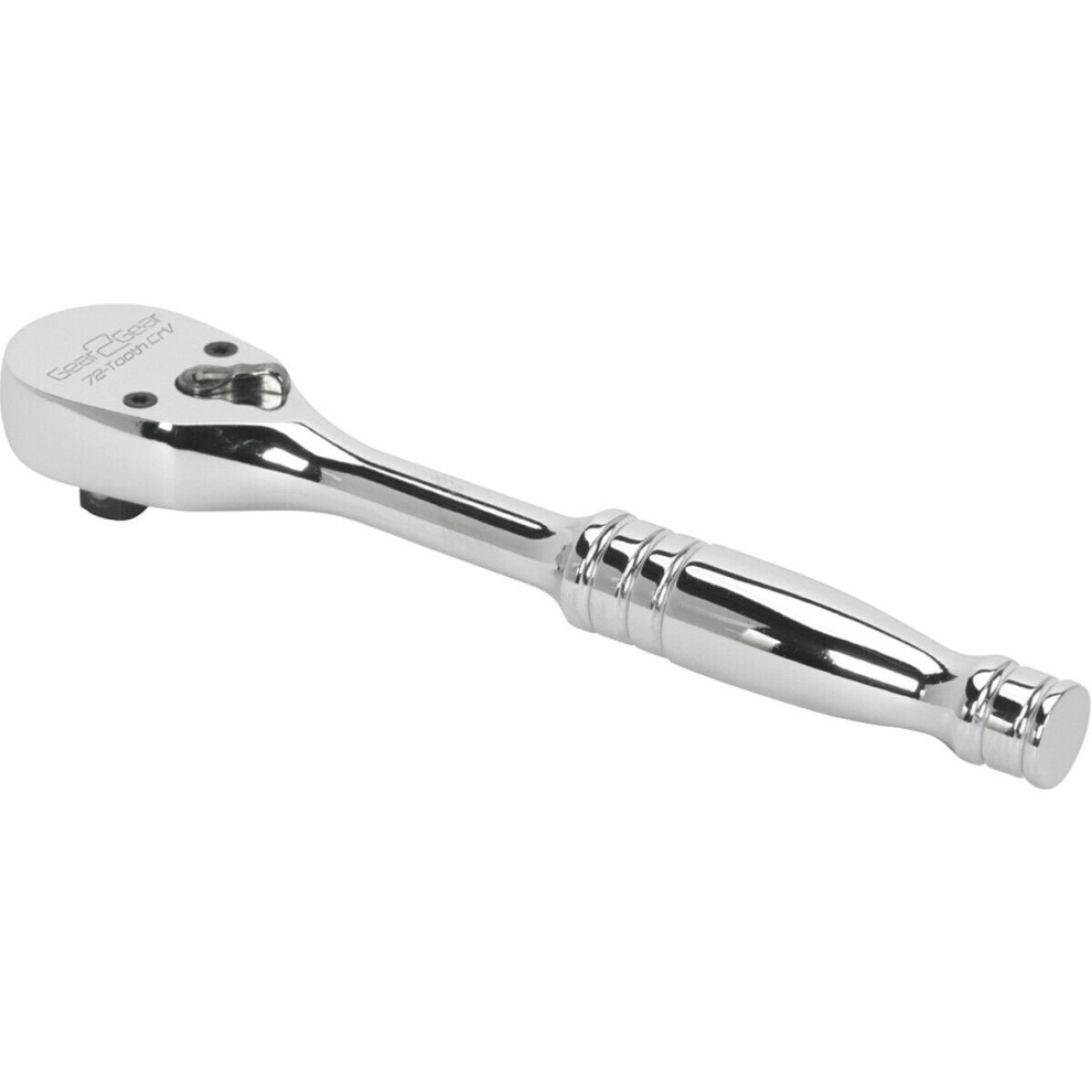 72-Tooth Dust-Free Ratchet Wrench - 1/4 Inch Sq Drive - Flip Reverse Mechanism