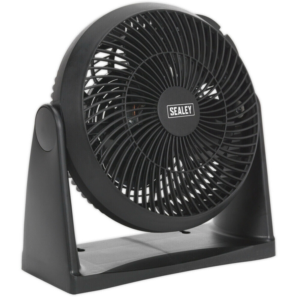Loops 8 Inch Composite Desk Or Floor Standing Fan - 3 Speed Settings - 3-Pin Uk Plug