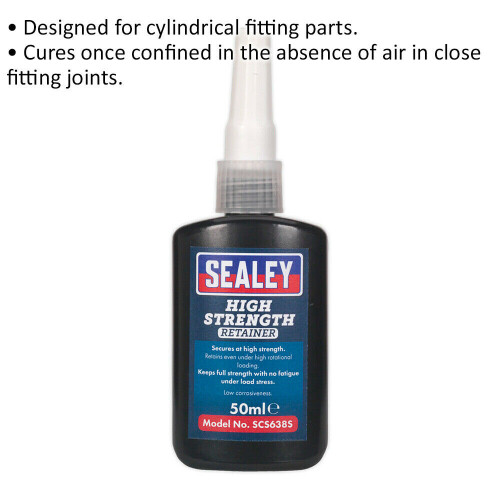 Loops 50ml High Strength Retainer - Cures Once Confined - Low Corrosiveness Adhesive 1