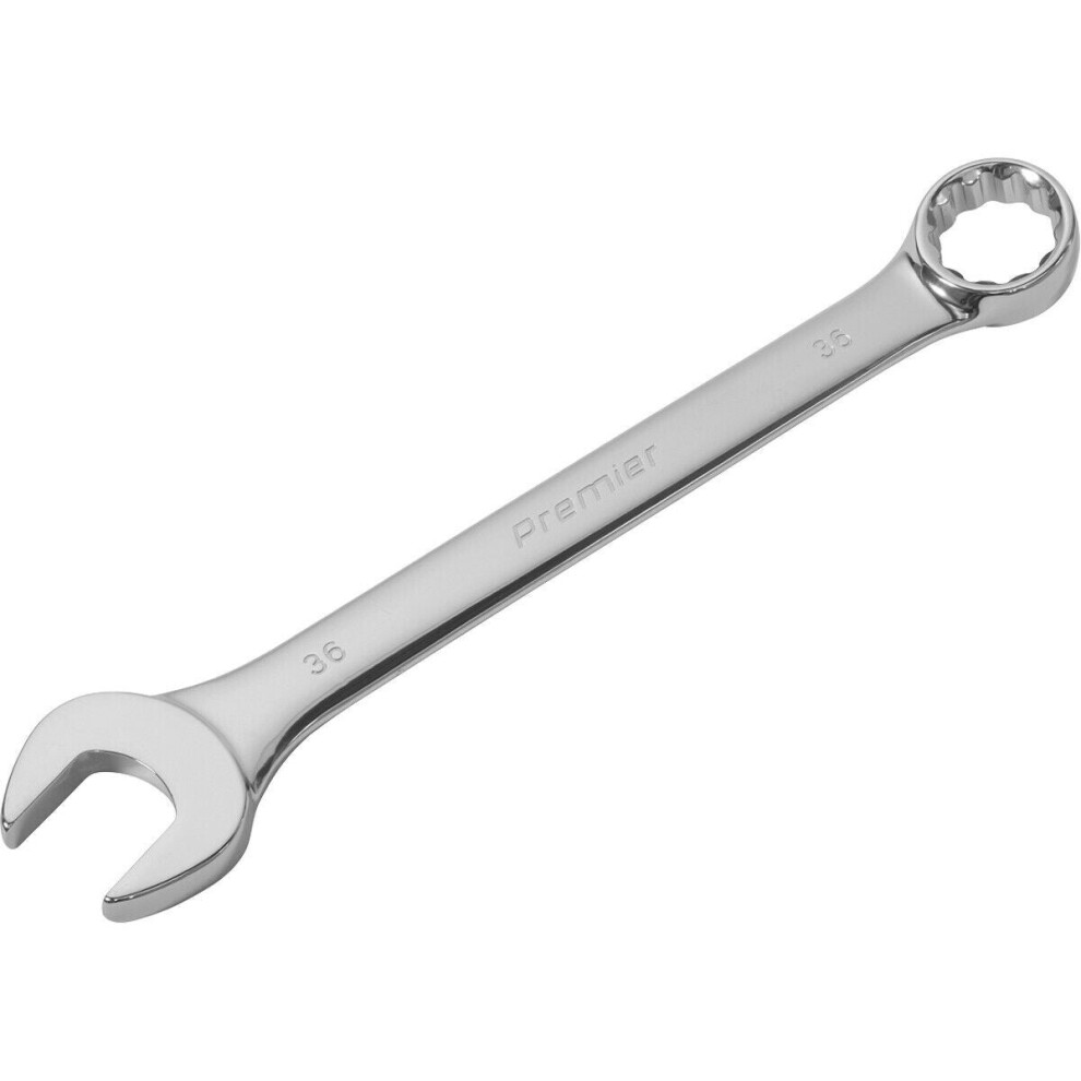 36Mm Extra Large Combination Spanner - Open Ended & 12 Point Metric Ring Wrench 5056524248706