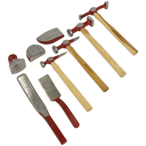 Loops 9 Piece Drop Forged Panel Beating Set - Hickory Shafts - Drop Forged Steel 2