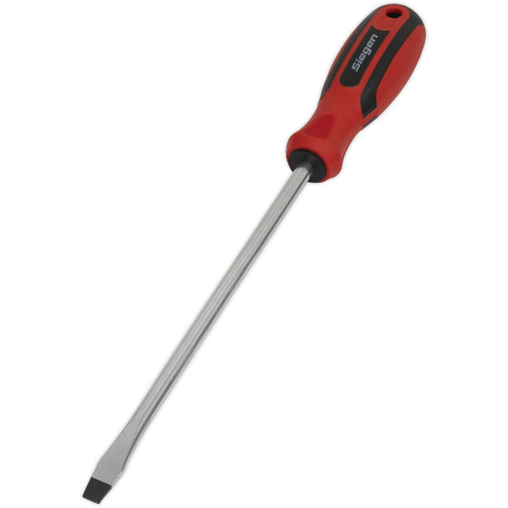 Loops Slotted 8 X 200Mm Screwdriver With Soft Grip Handle - Chrome Vanadium Shaft