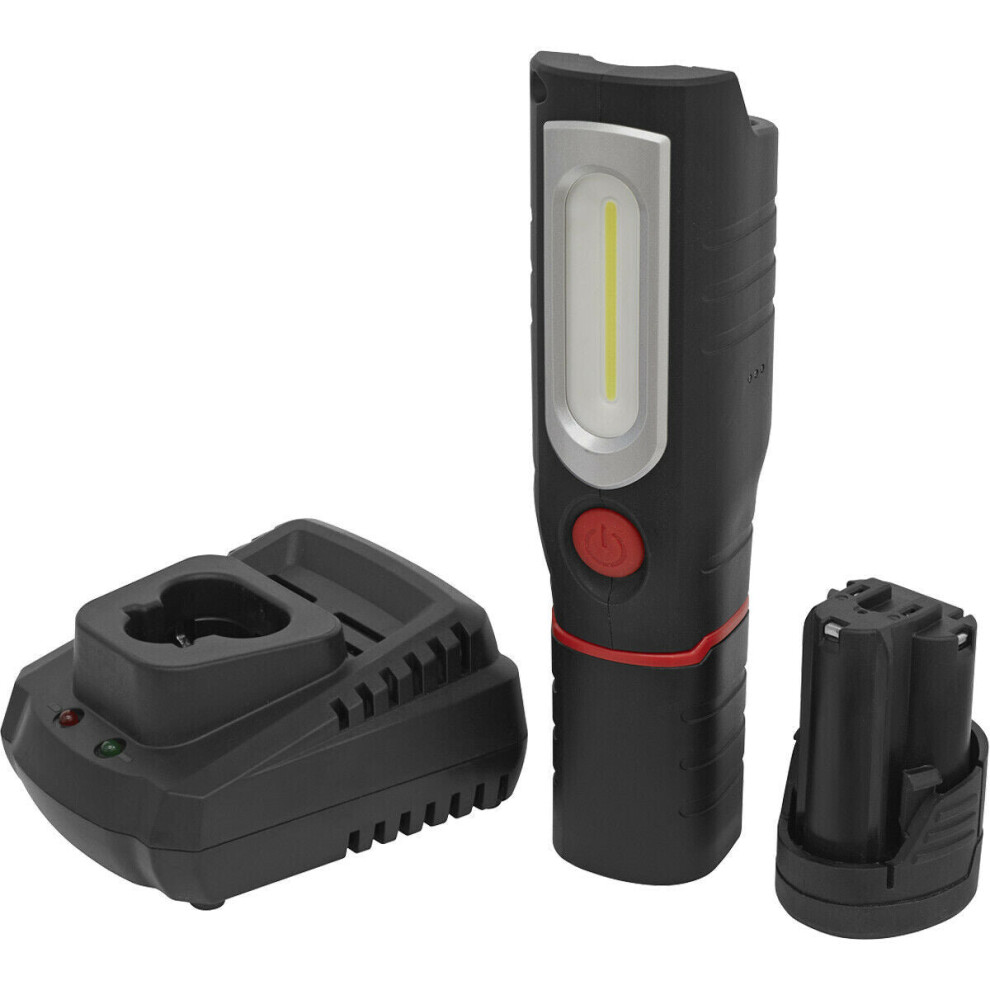 12V 360Â Swivel Inspection Light Kit - 1.5Ah Battery & Charger - 8W COB LED