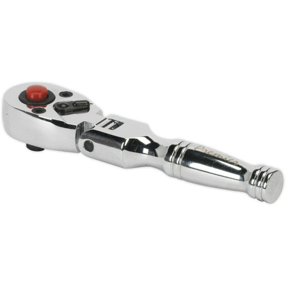 72-Tooth Stubby Flexi-Head Ratchet Wrench - 1/4 Inch Sq Drive - Flip Reverse 5056524250044