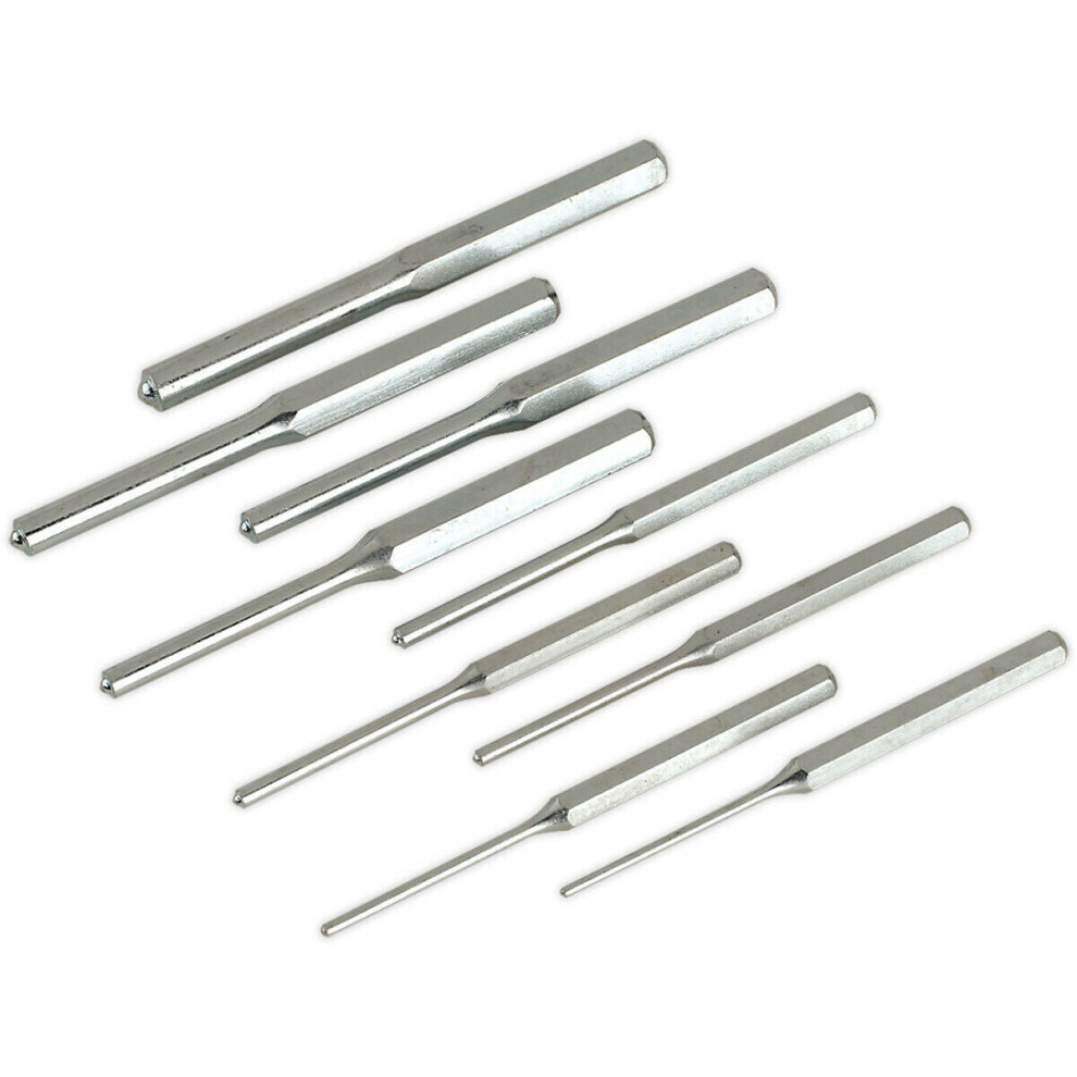 9 Pc Parallel Roll Pin Punch Set - Hardened & Tempered Steel Punches - Imperial 5056524254738