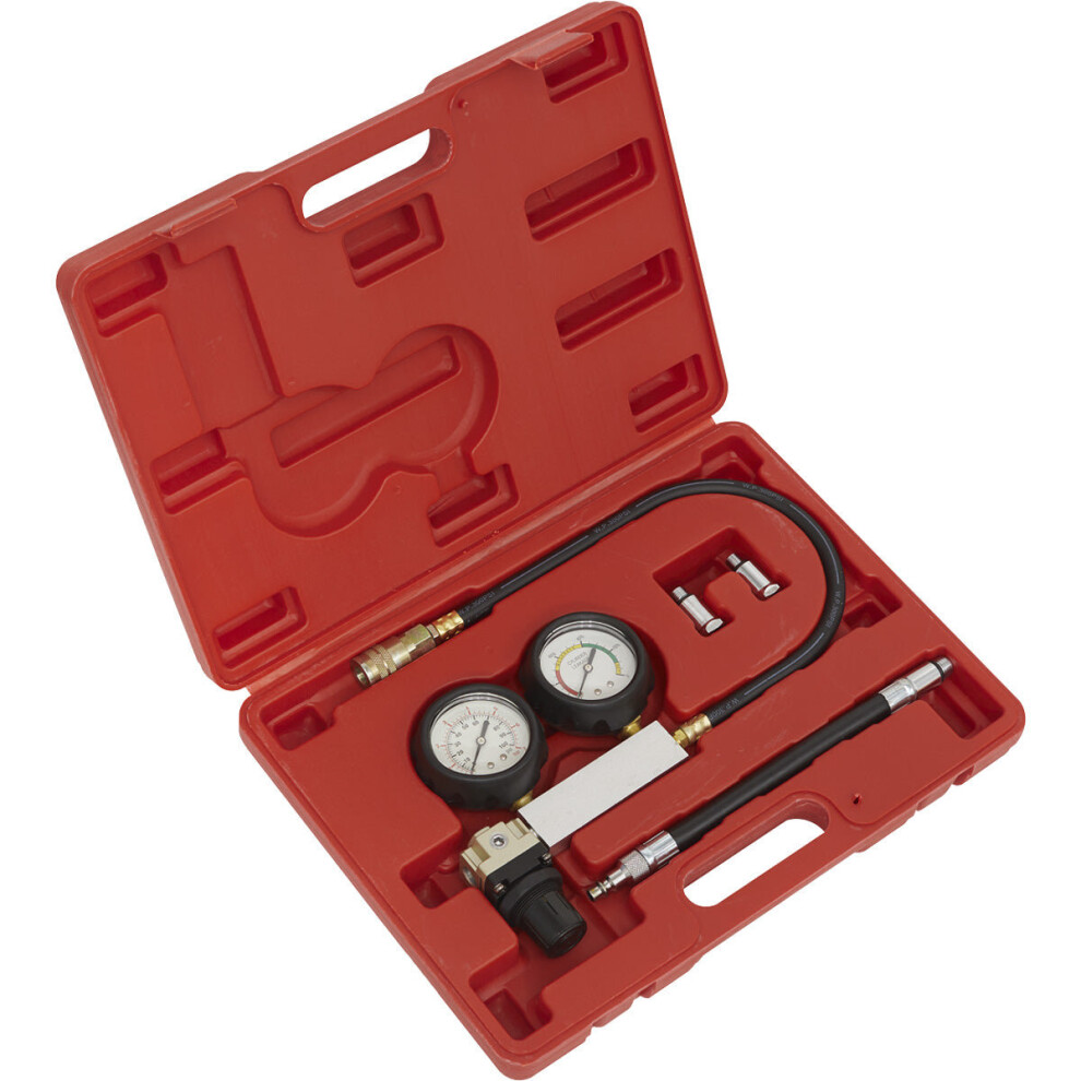 Petrol Engine Cylinder Leakage Tester - Twin Gauge Manifold - Engine Diagnosis