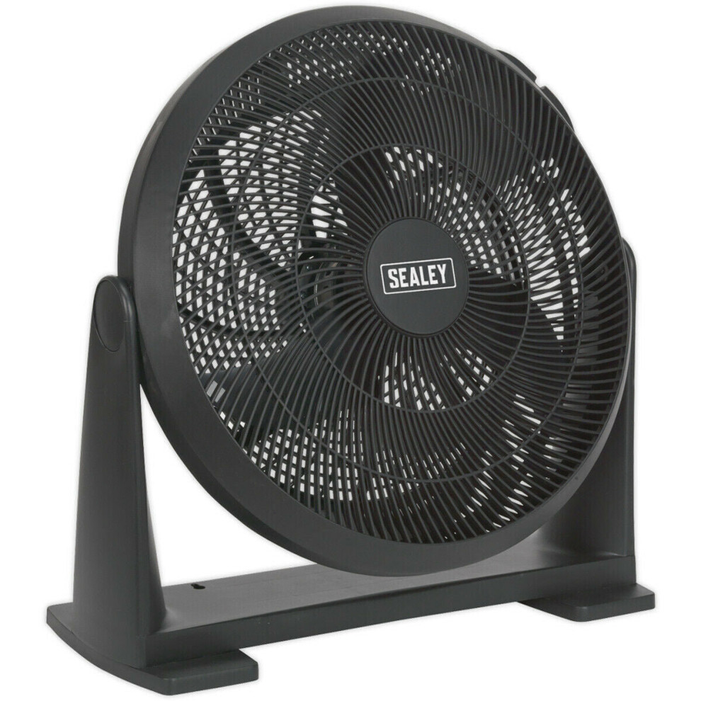 16 Inch Composite Desk or Floor Standing Fan - 3 Speed Settings - 3-Pin UK Plug