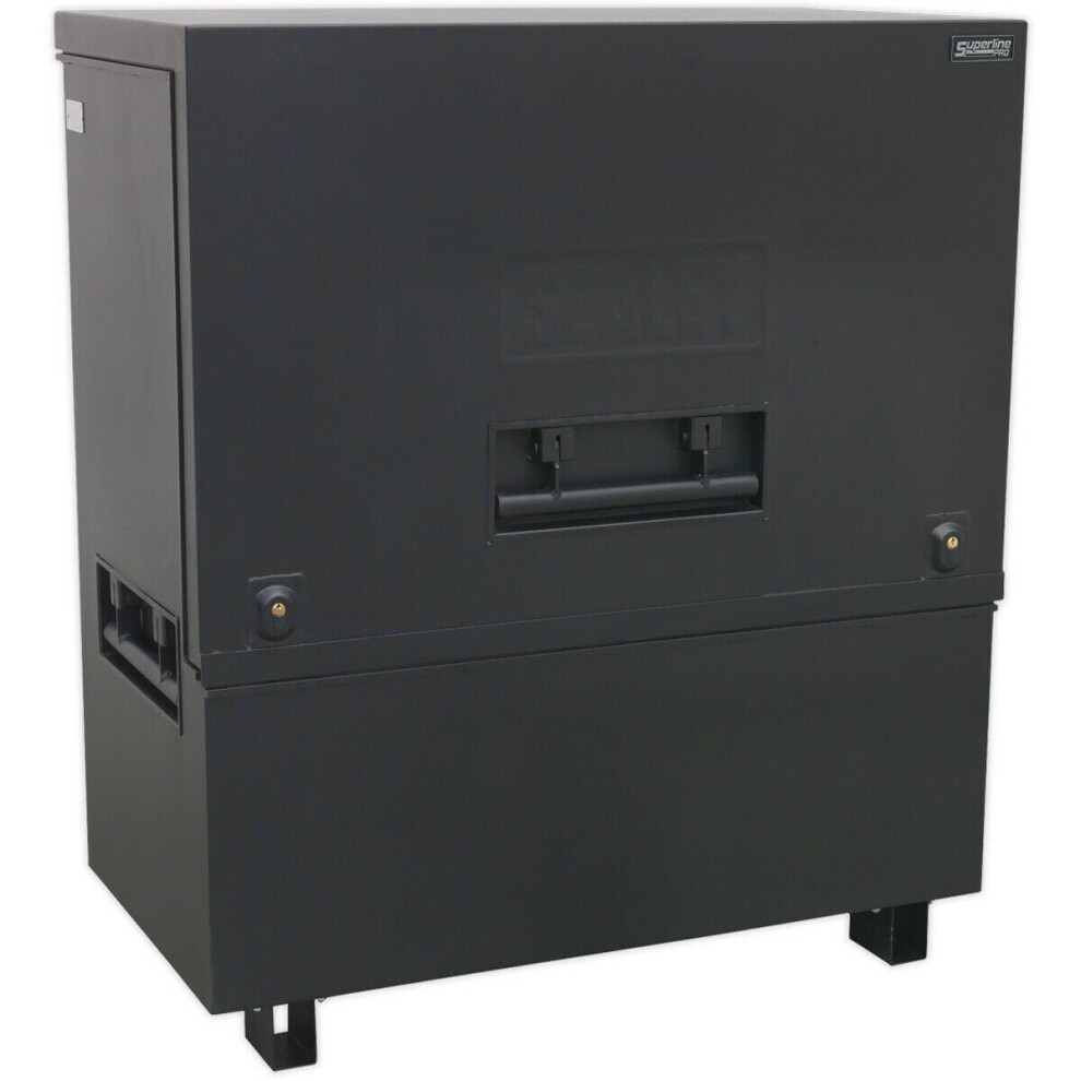 Heavy Duty Tool Vault - Welded Steel Construction - Gas Struts - Secure Site Box