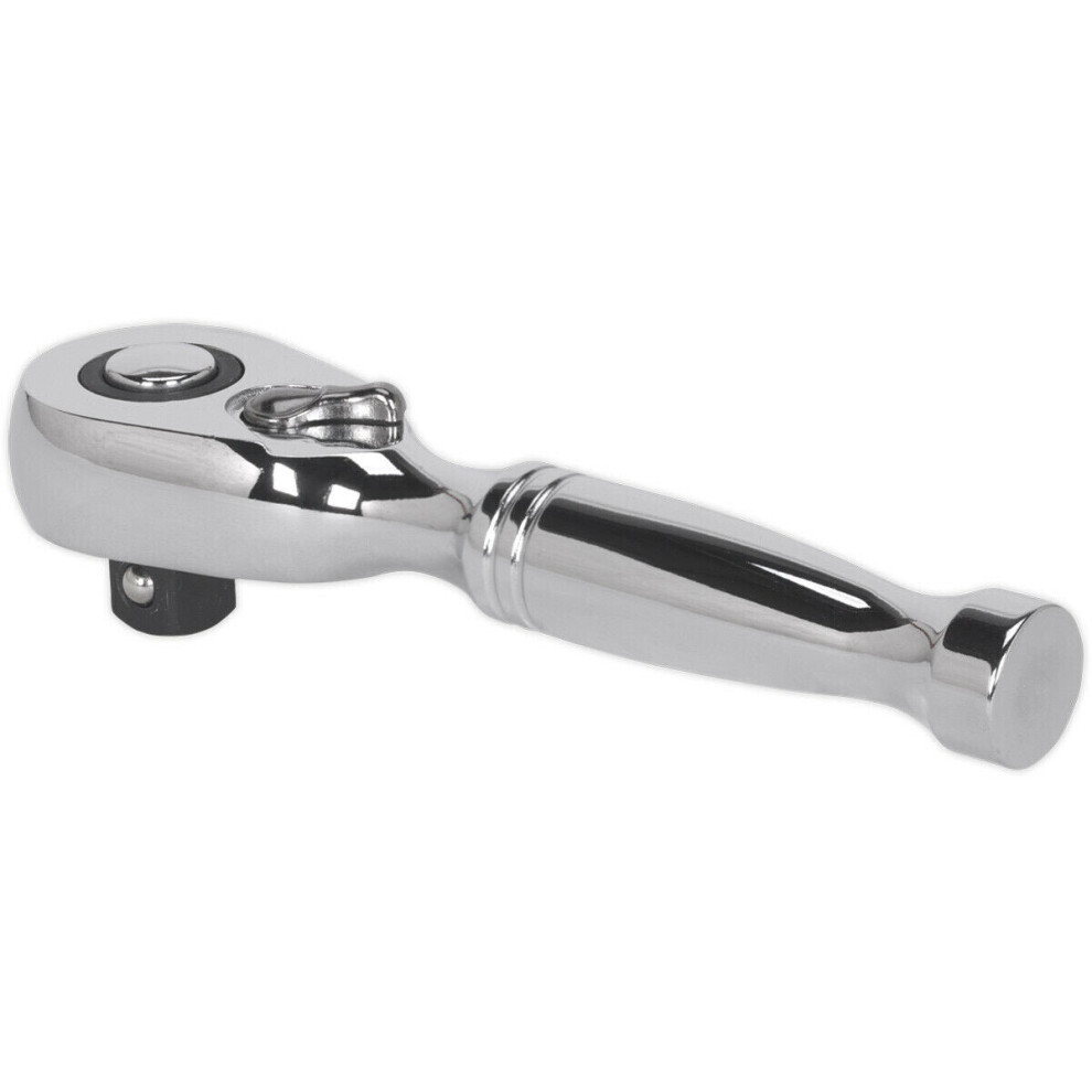 Stubby 48-Tooth Pear-Head Ratchet Wrench - 3/8 Inch Sq Drive - Flip Reverse 5056524250136
