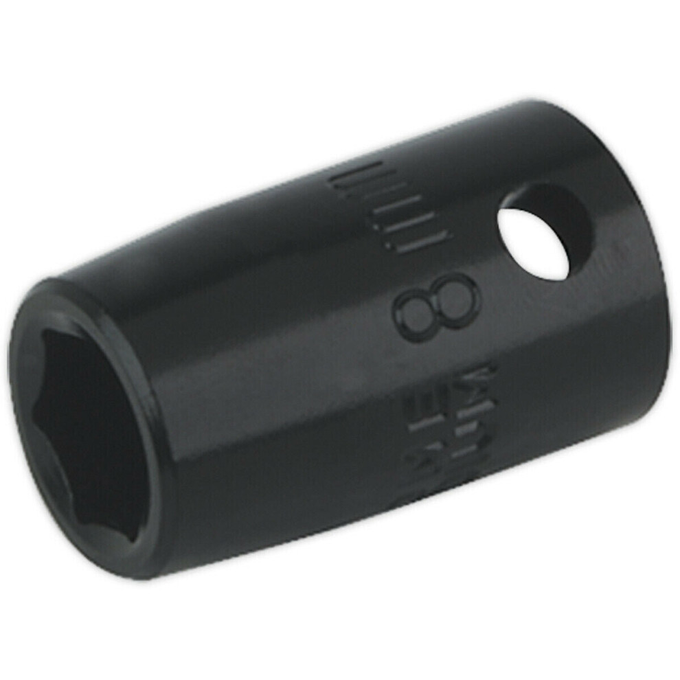 8mm Forged Impact Socket - 3/8 Inch Sq Drive - Chrome-Vanadium Wrench Socket