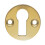 Loops 31mm Keyhole Profile Round Escutcheon 18mm Fixing Centres Polished Brass 4
