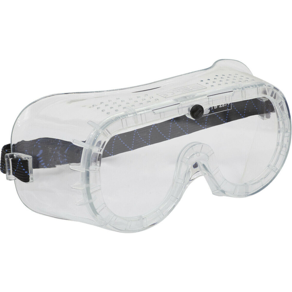 Loops Safety Goggles - Direct Ventilation - Eye Protection - Lab Workshop Ppe Clear