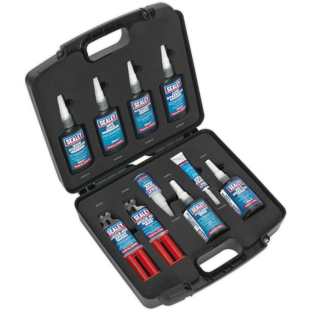 10 Piece Adhesive & Sealant Engineers Kit - Gasket Glue Epoxy Studlock Nutlock
