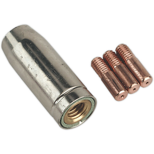 Loops Contact Tip & Nozzle Bundle for MB15 Torches - 0.6mm Tips & Conical Nozzle 2