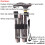 Loops Deluxe Ambidextrous Foldable Walking Cane - 5 Height Settings - Maze Design 2