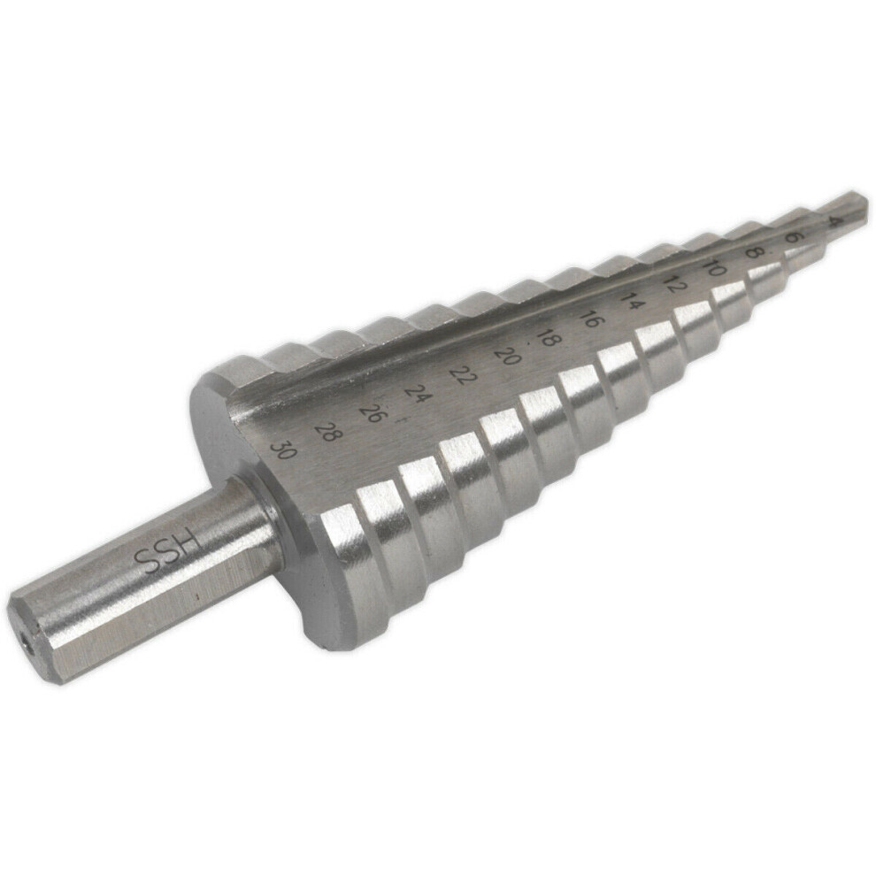 HSS 4341 Double Flute Step Drill Bit - 4mm to 30mm Holes - Precision Drilling