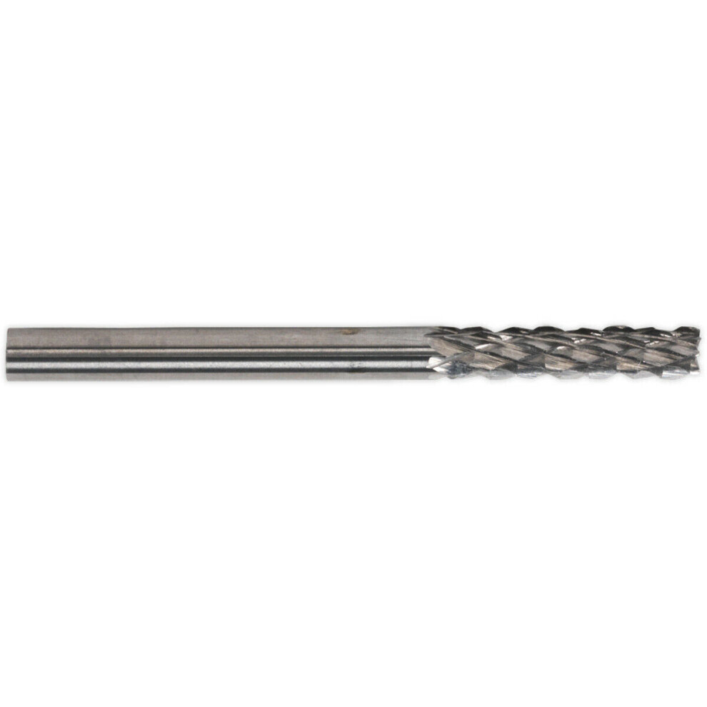 3 PACK - 3mm Micro Carbide Burr Cylinder END CUTTER Bits - Rotary Flash Removing