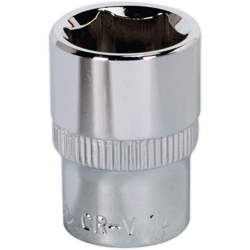 Loops 14Mm Forged Steel Drive Socket - 3/8" Square Drive - Polished Chrome Vanadium