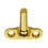 Loops Flush Fitting Cranked Window Casement Pin 25mm Fixing Centres Polished Brass 2