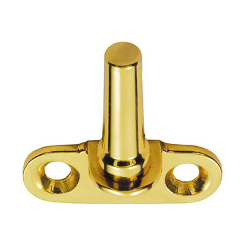 Loops Flush Fitting Cranked Window Casement Pin 25mm Fixing Centres Polished Brass 1