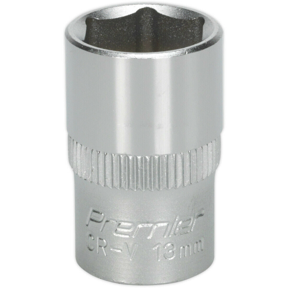13mm Forged Steel Drive Socket - 3/8" Square Drive - Chrome Vanadium Socket