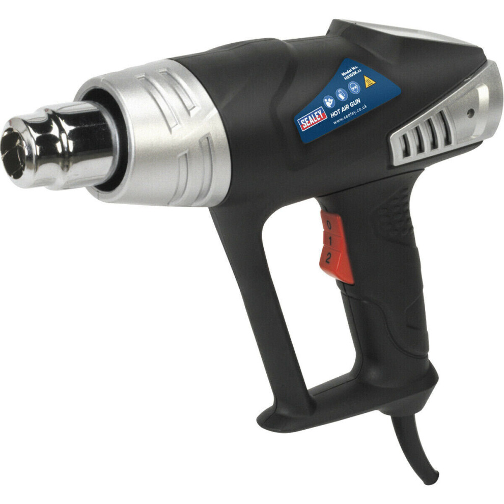 Loops 2000W Hot Air Gun Kit - 2 Step Temperature Control - Four Nozzles & Accessories
