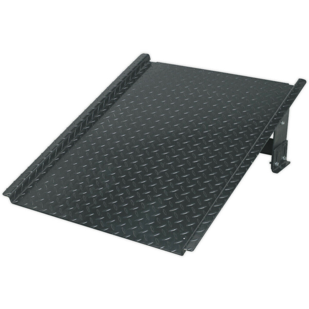 Adjustable Height Ramp for Barrel Bunds & Kerbs - Heavy Duty Steel - Tread Plate