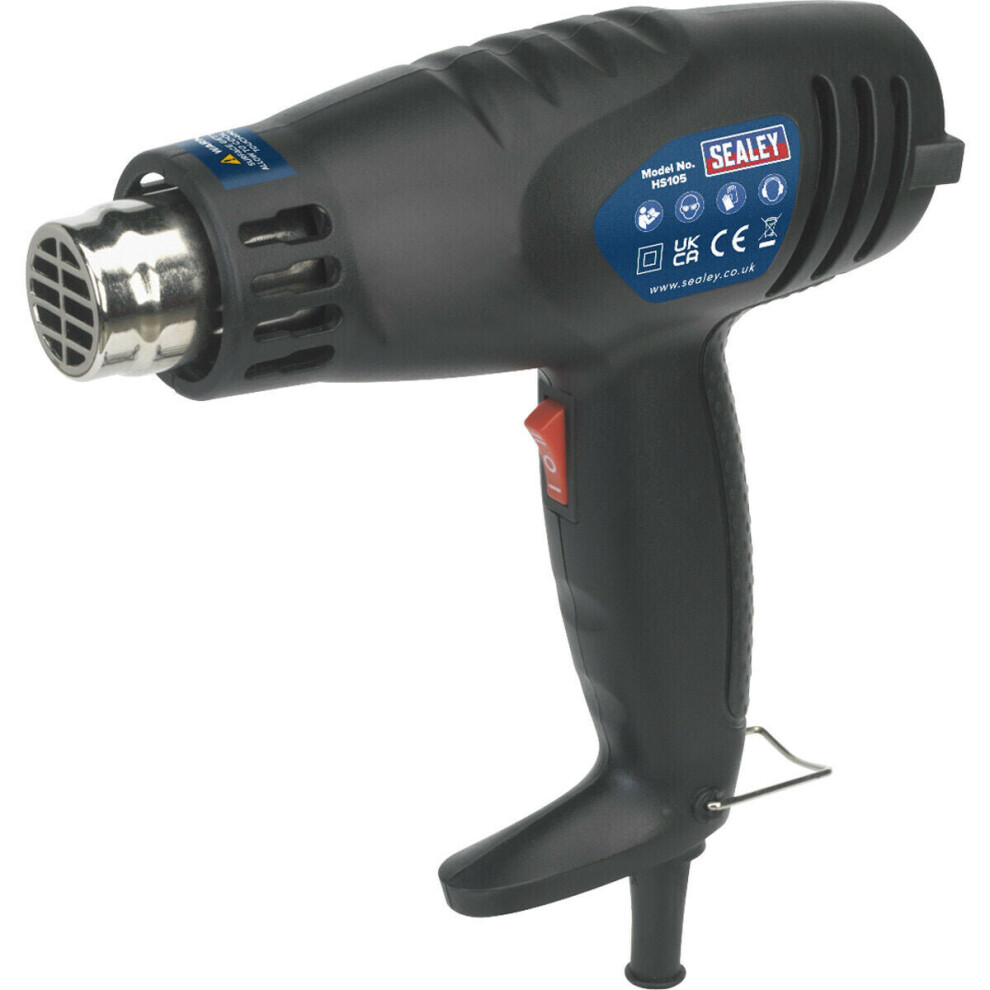 1600W Hot Air Gun - 2 Step Temperature Control - Vertical Stand - 3-Pin UK Plug