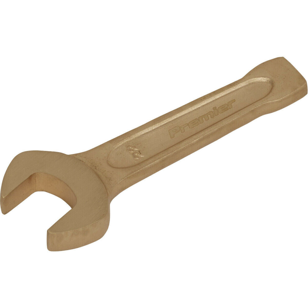 22Mm Open-End Slogging Spanner - Non-Sparking - Short Profile Striking End 5056524290996