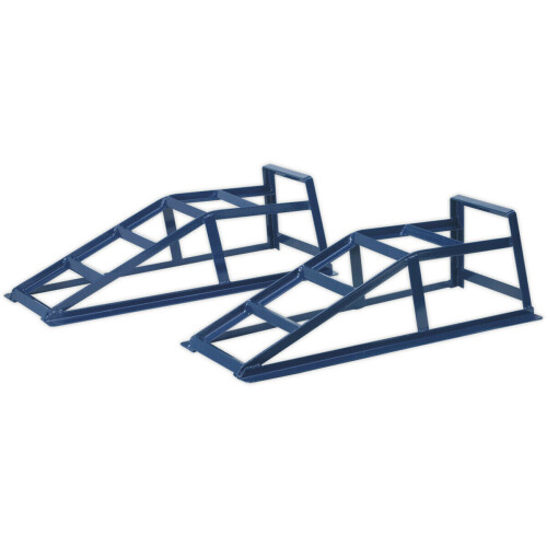 Loops PAIR 190mm Car Ramps - 2000kg Capacity Per Pair - 200mm Max Tyre Width