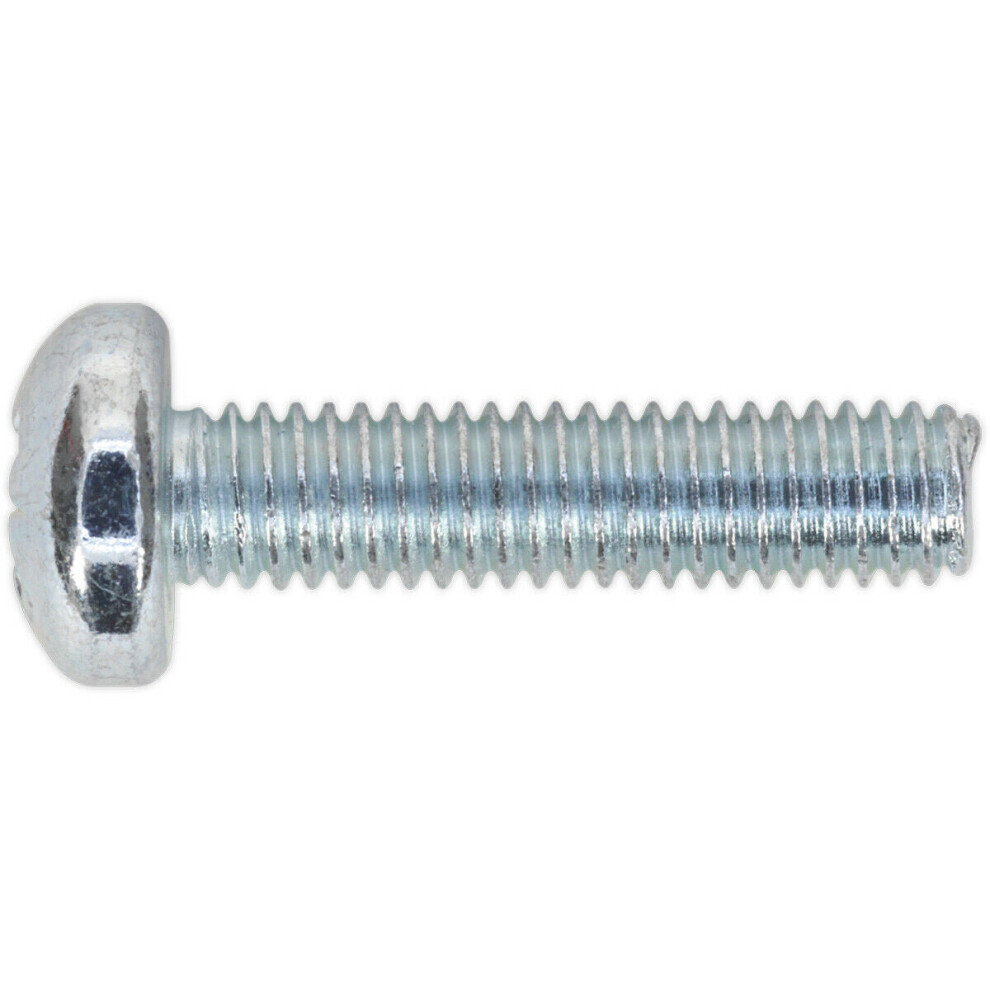 50 PACK Pan Head Pozi Machine Screw - 1mm Pitch - M6 x 25mm - DIN 7985Z