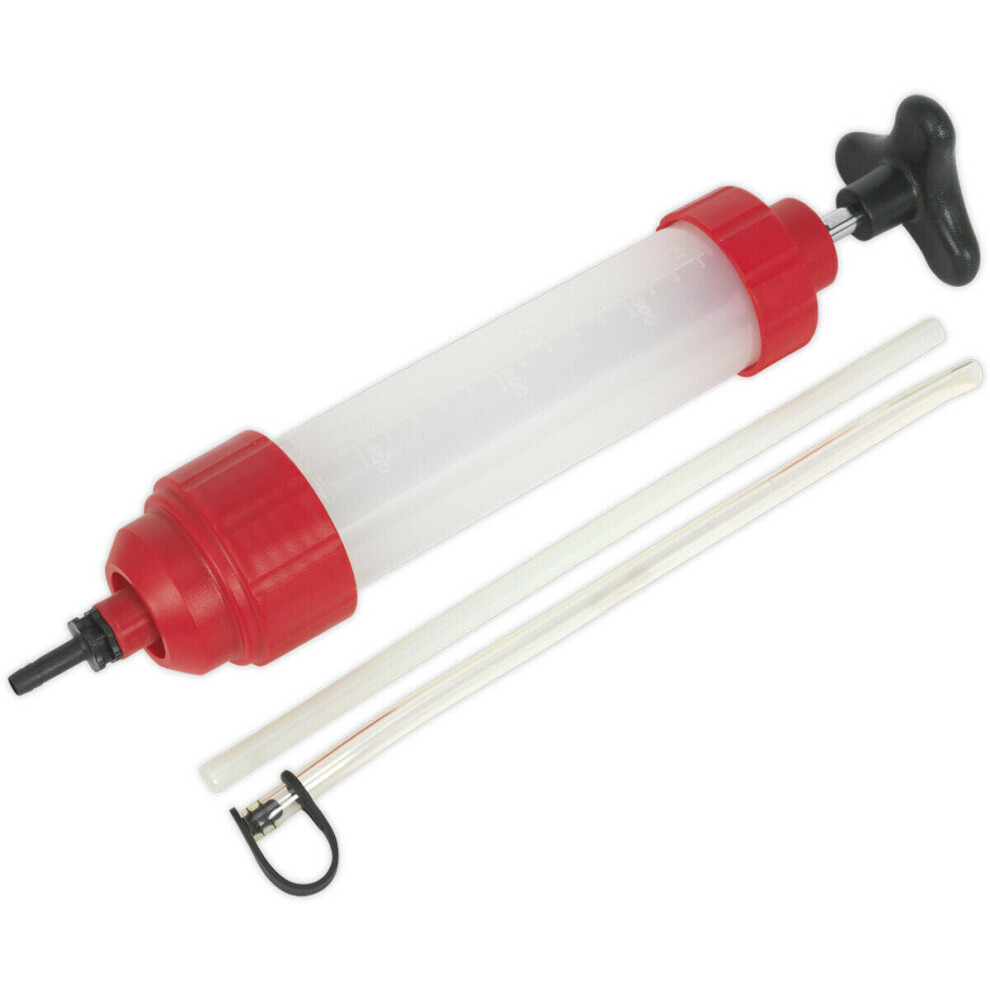 350ml Oil Inspection Syringe with Viton Seal - Translucent Body - Shut Off Valve