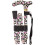 Loops Deluxe Ambidextrous Foldable Walking Cane - 5 Height Settings - Broadway Design 3