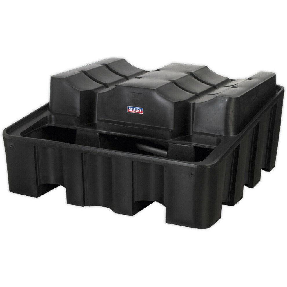 Heavy Duty 2 Drum Storage Rack - Horizontal Dispensing - 450L Spill Tray