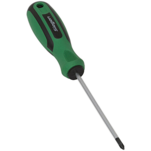 Loops Pozi Head 1 x 75mm Screwdriver with Soft Grip Handle - Chrome Vanadium Shaft 2