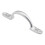 Loops Sash Window Bow Shaped Lift Handle 102 x 12mm 28mm Proj Satin Chrome 2